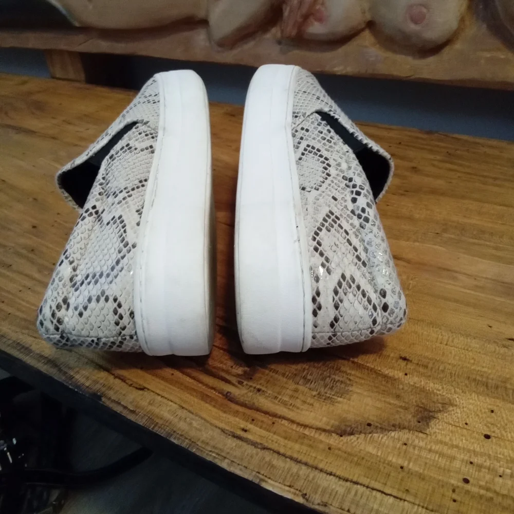a.new.day Bibi Size 10 Snake Print Faux Leather Slip-On Sneakers - Picture 9 of 16